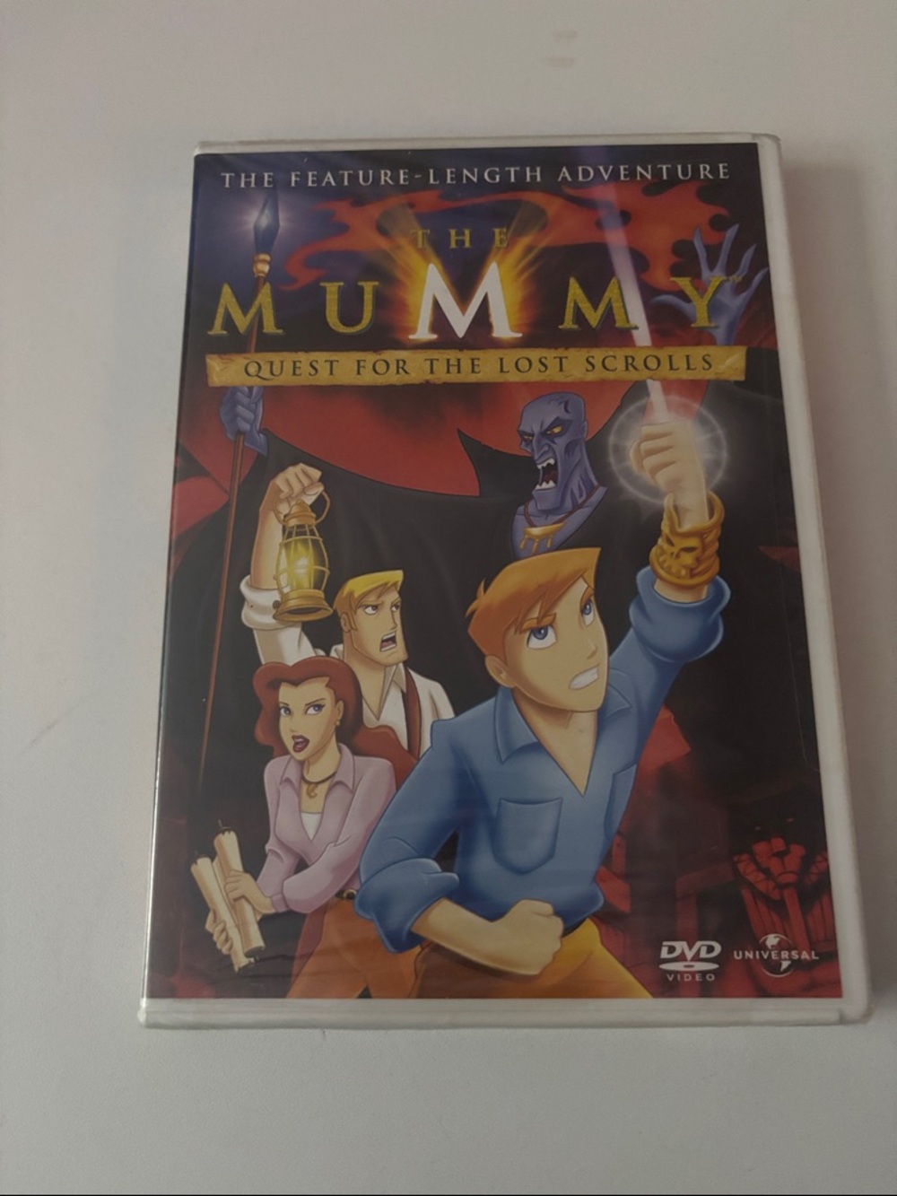 Warner Bros. Animated DVD Back Cover - Orange, Yellow & Red Artwork